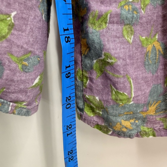 Natural Life Womens Wide Leg Linen Blend Palazzo Pant Boho Floral Hippie Large - Picture 8 of 10